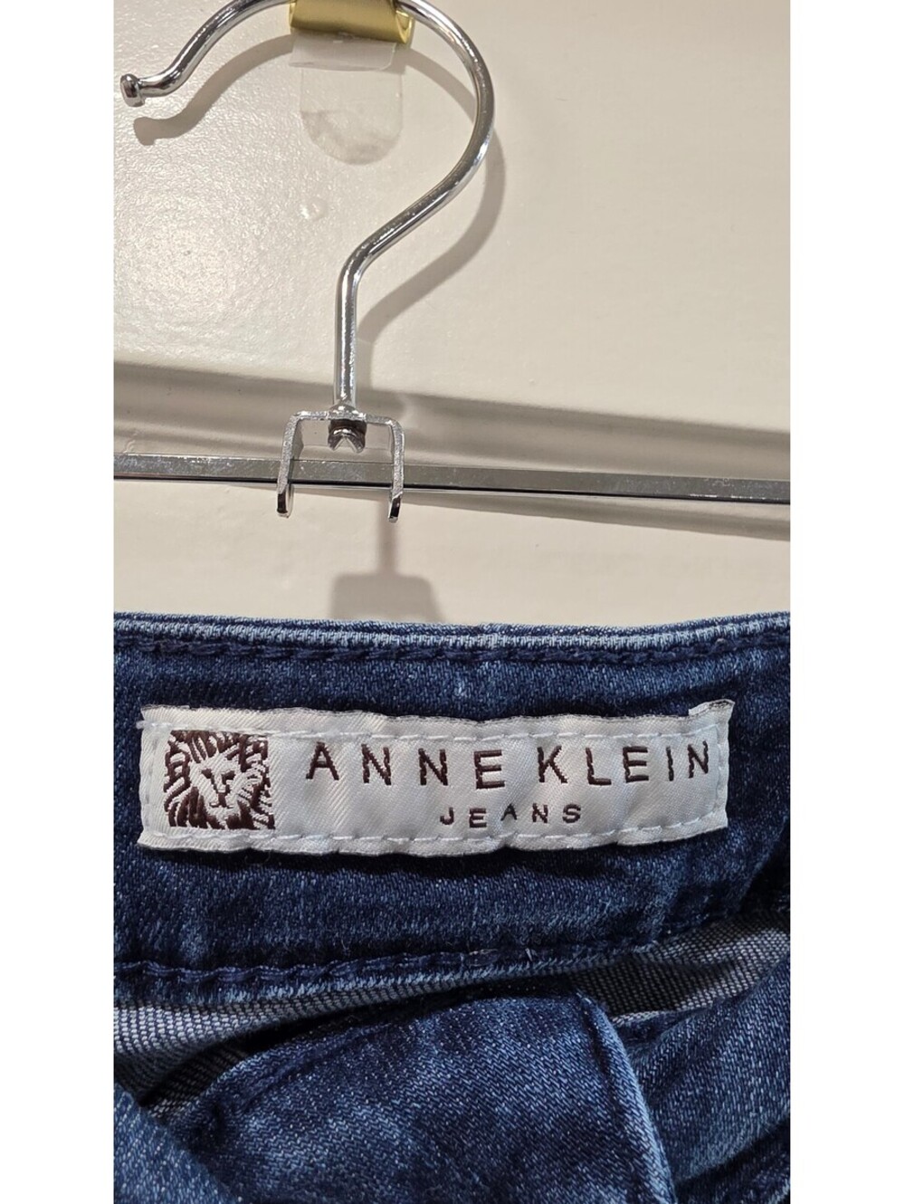Anne Klein Dark Blue Denim Button-Front Skirt Size 10 - Picture 5 of 7